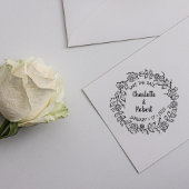 Moderne Blumenhochzeit Save the Date Gummistempel