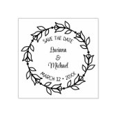 Moderne Blumenhochzeit Save the Date Gummistempel (Prägung)