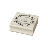 Moderne Blumenhochzeit Save the Date Gummistempel (Stempel)