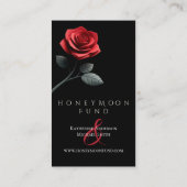 Moderne Blumenhochzeit Schwarz/Weiß Visitenkarte (Rückseite)