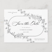 Moderne Blumenkarte Save the Date Postkarte (Vorderseite)