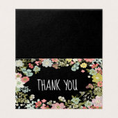 Moderne Blumenkarten danken Ihnen für die Hochzeit Visitenkarten (Außenseite Aufgefaltet)