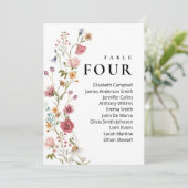 Moderne Blumenkarten für Hochzeitskarten Einladung (Stehend Vorderseite)