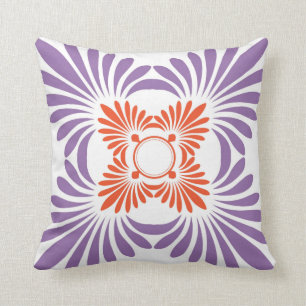 Moderne Blumenkissen: Lila rot Kissen