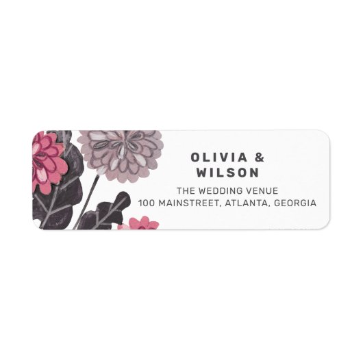 Moderne Blumenkohle, grau-violett-rosa Hochzeit (Vorne)