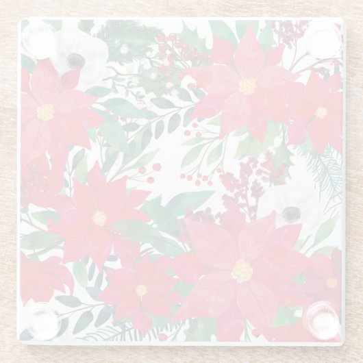 Moderne Blumenkunst Glasuntersetzer (Rückseite)