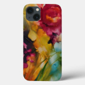 Moderne Blumenkunst, lebhafte Farben Case-Mate iPhone Hülle (Rückseite)