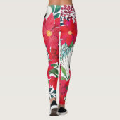 Moderne Blumenkunst Leggings (Rückseite)