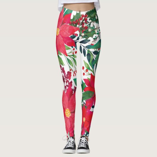 Moderne Blumenkunst Leggings (Vorderseite)