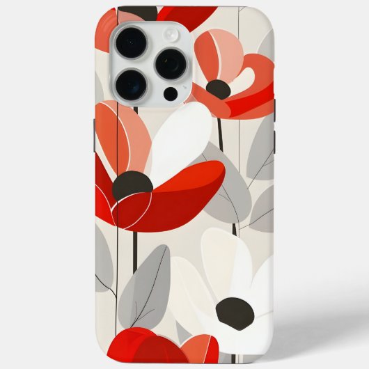 Moderne Blumenkunst Print Case-Mate iPhone Hülle (Rückseite)