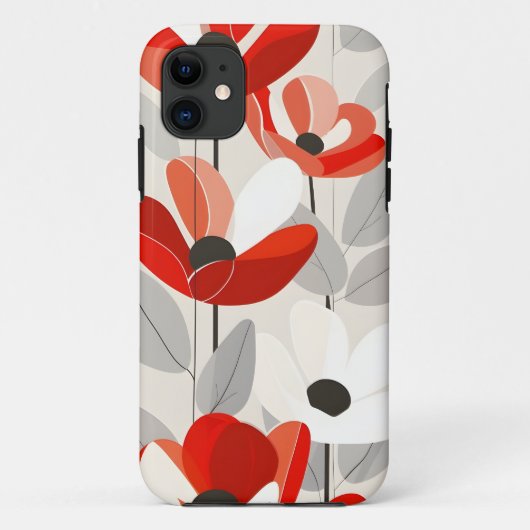 Moderne Blumenkunst Print Case-Mate iPhone Hülle (Rückseite)
