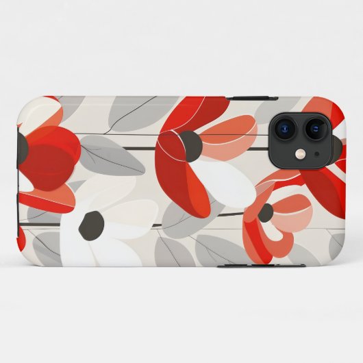 Moderne Blumenkunst Print Case-Mate iPhone Hülle (Rückseite (Horizontal))