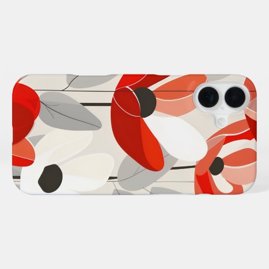 Moderne Blumenkunst Print iPhone Hülle (Rückseite (Horizontal))
