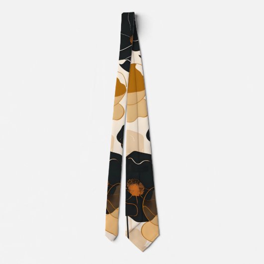 Moderne Blumenkunst Print Krawatte (Rückseite)