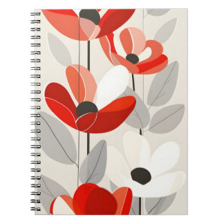 Moderne Blumenkunst Print Notizblock