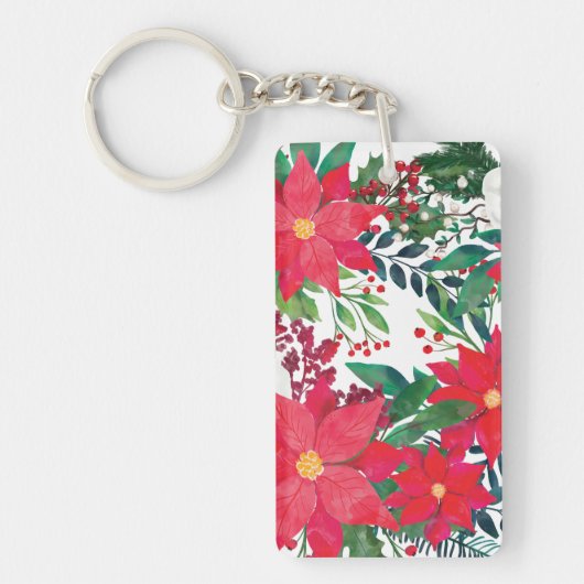 Moderne Blumenkunst Schlüsselanhänger (Vorderseite)