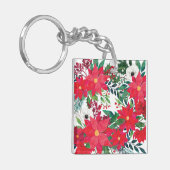 Moderne Blumenkunst Schlüsselanhänger (Vorderseite links)