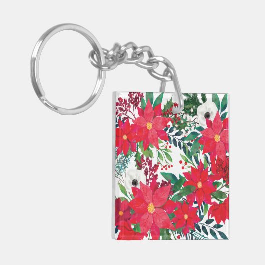 Moderne Blumenkunst Schlüsselanhänger (Vorderseite links)