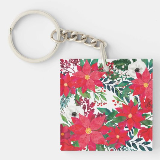 Moderne Blumenkunst Schlüsselanhänger (Vorderseite)