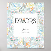 Moderne Blumenmädchen-Babydusche bevorzugt Schild (Vorne)