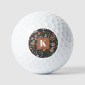 Moderne Blumenmonogramm Golfball (Vorderseite)