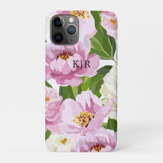 Moderne Blumenmuster Case-Mate iPhone Hülle (Rückseite)