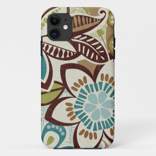 Moderne Blumenmuster Case-Mate iPhone Hülle (Rückseite)