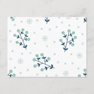 Moderne Blumenmuster Feiertagspostkarte