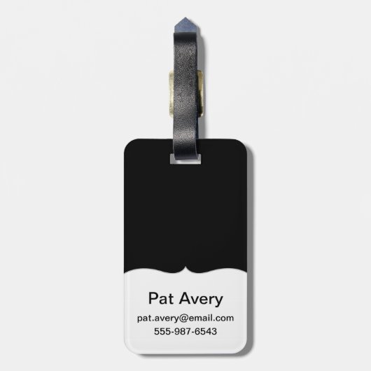 Moderne Blumenmuster Gepäckanhänger (Rückseite vertikal)