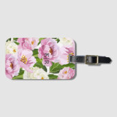 Moderne Blumenmuster Gepäckanhänger (Vorderseite (Horizontal))