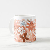 Moderne Blumenmuster Kaffeetasse (Vorderseite Links)