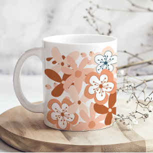 Moderne Blumenmuster Kaffeetasse