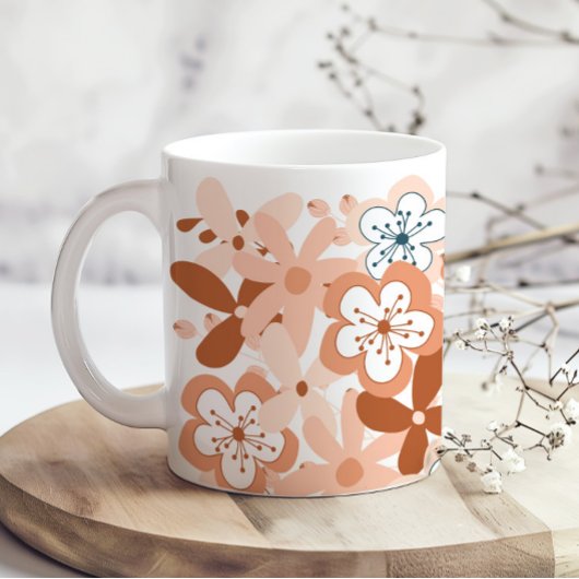 Moderne Blumenmuster Kaffeetasse