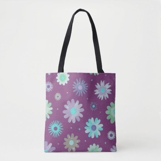 Moderne Blumenmuster-Kunst-Tasche Tasche (Vorderseite)