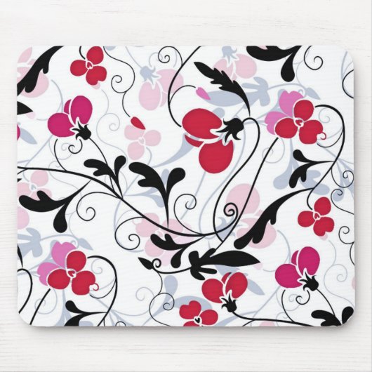 Moderne Blumenmuster-Mausunterlage - Mousepad (Vorne)