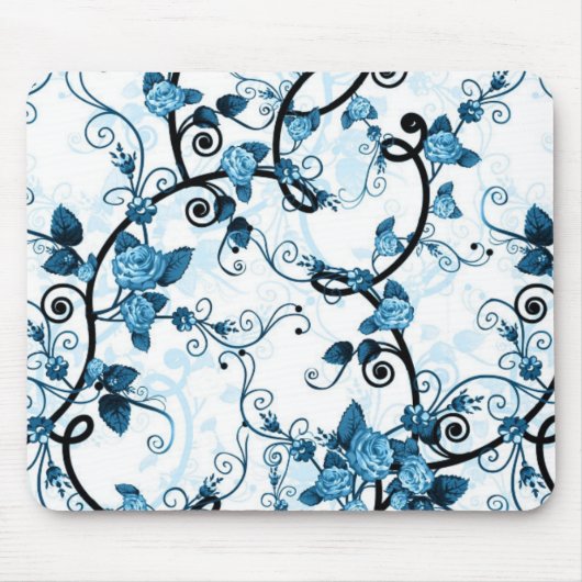 Moderne Blumenmuster-Mausunterlage - Mousepad (Vorne)