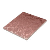 Moderne Blumenmuster-Rose Gold Pink-Muster Fliese (Seite)