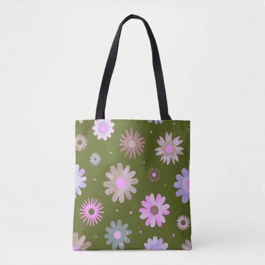 Moderne Blumenmuster-Tasche Tasche (Vorderseite)