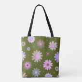 Moderne Blumenmuster-Tasche Tasche (Rückseite)