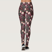 Moderne Blumenmuster Weihnachtsfeiertage Leggings (Rückseite)