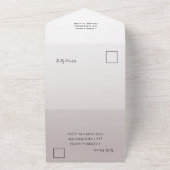 Moderne blumenorange-beige Wasserfarbenhochzeit All In One Einladung (Außenbereich)