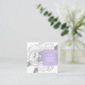 Moderne Blumenperle Quadratische Visitenkarte (Stehend Vorderseite)