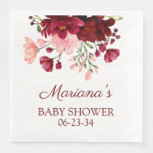 Moderne Blumenpink-Girl-Babydusche Serviette (Vorderseite)