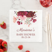 Moderne Blumenpink-Girl-Babydusche Serviette (Beispiel)