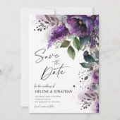 Moderne Blumenpracht Eleganter Botanischer Garten  Save The Date (Vorderseite)