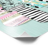 Moderne Blumenpracht im Mittelalter Fotodruck (Ecke)