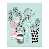 Moderne Blumenpracht im Mittelalter Fotodruck (Vorne)