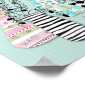 Moderne Blumenpracht im Mittelalter Poster (Ecke)