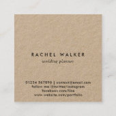 Moderne Blumenquadratische Planer-Visitenkarte Quadratische Visitenkarte (Rückseite)