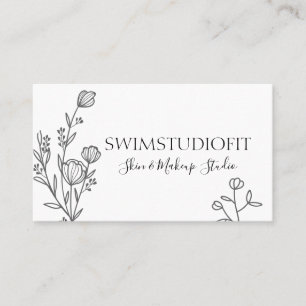 Moderne Blumenrahmen Visitenkarte